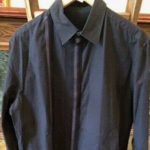 Nichol Farhi Black Dress Shirt Size L